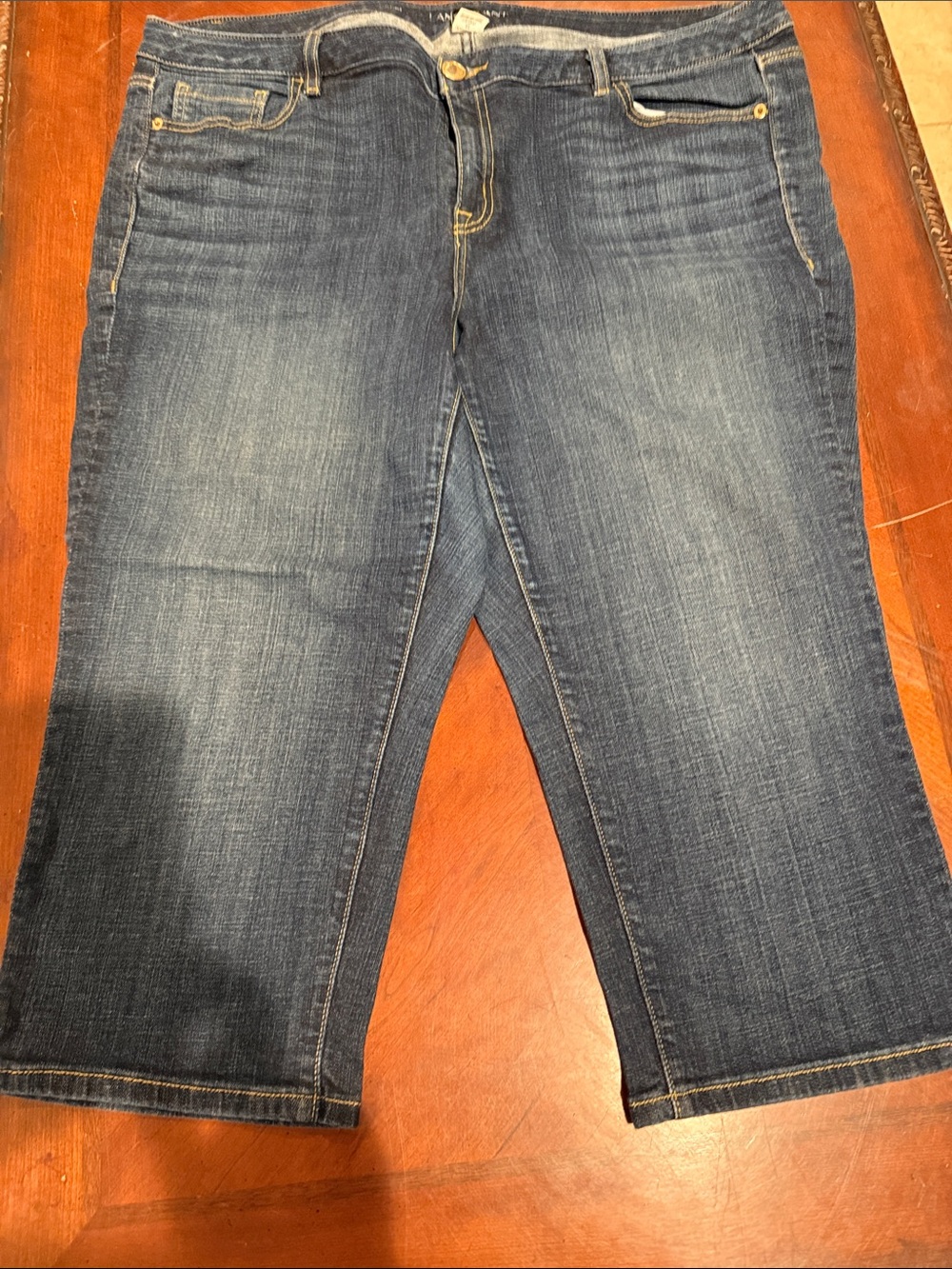 Women's Lane Bryant Dark Wash Capri Jeans - Blue